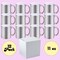12 PACK 11 oz. METALLIC SILVER outer & Handle- Ceramic Sublimation Mugs - Professional Grade - With Individual White Gift Boxes